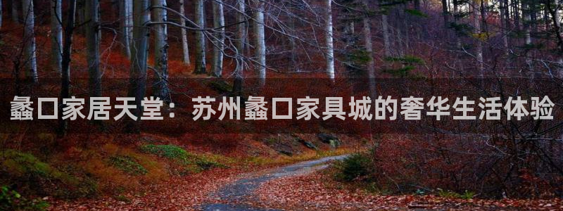 匠星娱乐政f下跪欧普软件园：蠡口家居天堂：苏州蠡口家具城的奢